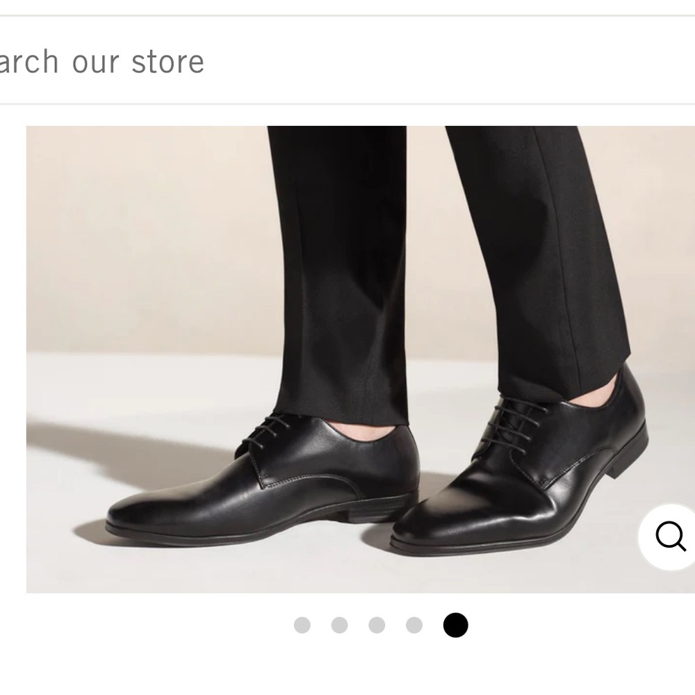 NWB Perry Ellis Classic Black Leather Men's Dress Shoes size 11.5